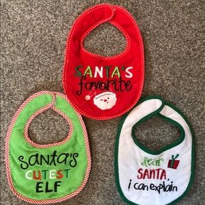 SANTA Baby Bibs